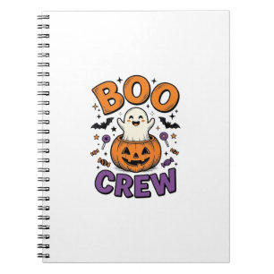 Boo Crew Söt Spök Pumpa Halloween Tröja Design Anteckningsbok