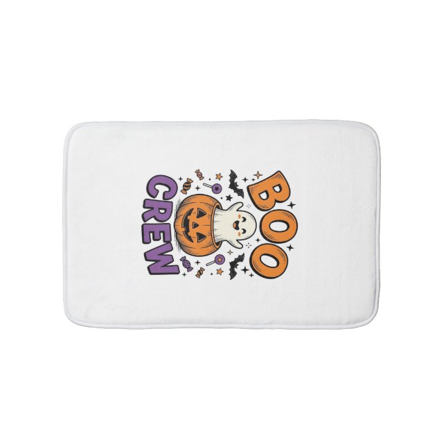 Boo Crew Söt Spök Pumpa Halloween Tröja Design Badrumsmatta (Framsidan)