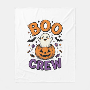 Boo Crew Söt Spök Pumpa Halloween Tröja Design Fleecefilt