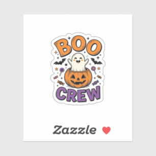 Boo Crew Söt Spök Pumpa Halloween Tröja Design Klistermärken
