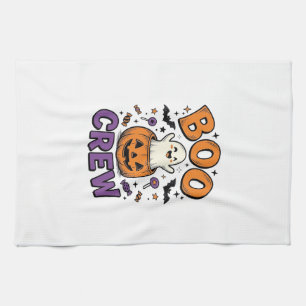 Boo Crew Söt Spök Pumpa Halloween Tröja Design Kökshandduk