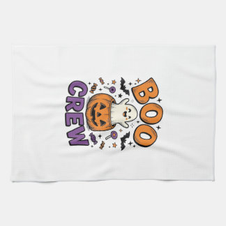 Boo Crew Söt Spök Pumpa Halloween Tröja Design Kökshandduk