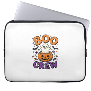 Boo Crew Söt Spök Pumpa Halloween Tröja Design Laptop Fodral