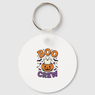 Boo Crew Söt Spök Pumpa Halloween Tröja Design Nyckelring