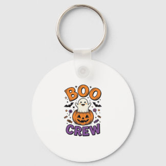 Boo Crew Söt Spök Pumpa Halloween Tröja Design Nyckelring