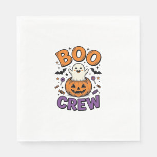 Boo Crew Söt Spök Pumpa Halloween Tröja Design Pappersservett