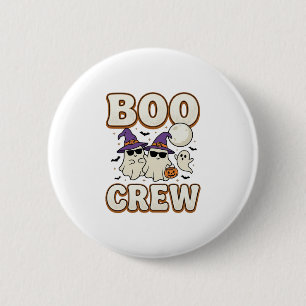 Boo Crew Spök Halloween Vintage Vektor Design_1 Knapp
