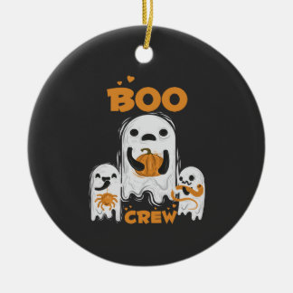 Boo Crew-spöke Halloween-ornament Julgransprydnad Keramik