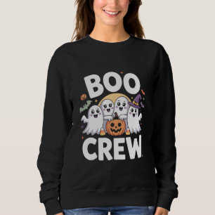 Boo Crew Spöken Pumpa Kuslig Halloween Trupp T Shirt