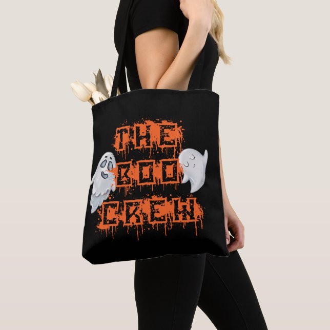 Boo Crew Spöken Tote Bag-Halloween-Anpassningsbarn Tygkasse (Närbild)