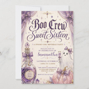 Boo Crew Spooky Chic Sweet Sixteen Inbjudningar