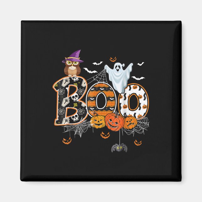Boo Crew Systerfest Halloween Häxig Brud  Magnet (Framsidan)