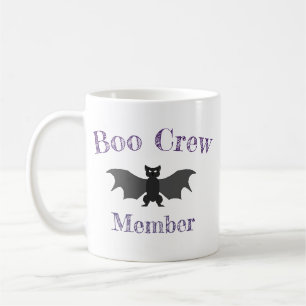 Boo Crew Tecknad Fladdermus Halloween Mugg