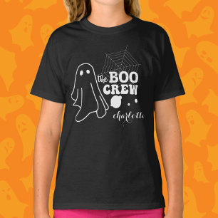 Boo Crew White Halloween Family Matching Girl T Shirt