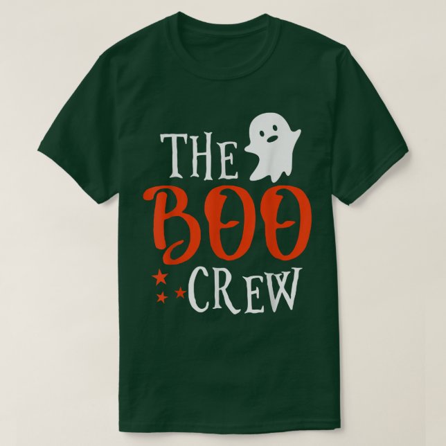 Boo    CrewScary Cute Ghost Halloween  T Shirt (Design framsida)