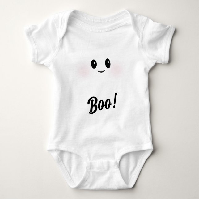 Boo! Cute Baby Ghost Costume T Shirt (Framsida)