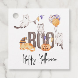 Boo Cute Barn Cats Spöken Pumpkin Gåvor Etiketter