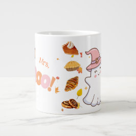 Boo Cute Ghost Coffee Kopp med Bakery Treat Jumbo Mugg