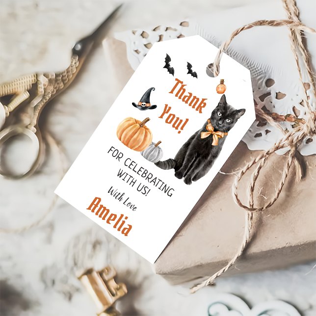 Boo Cute Ghost Halloween fest Presentetikett (Skapare uppladdad)