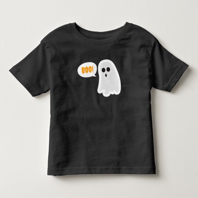 BOO! Cute Ghost Halloween T-Shirt (Framsida)