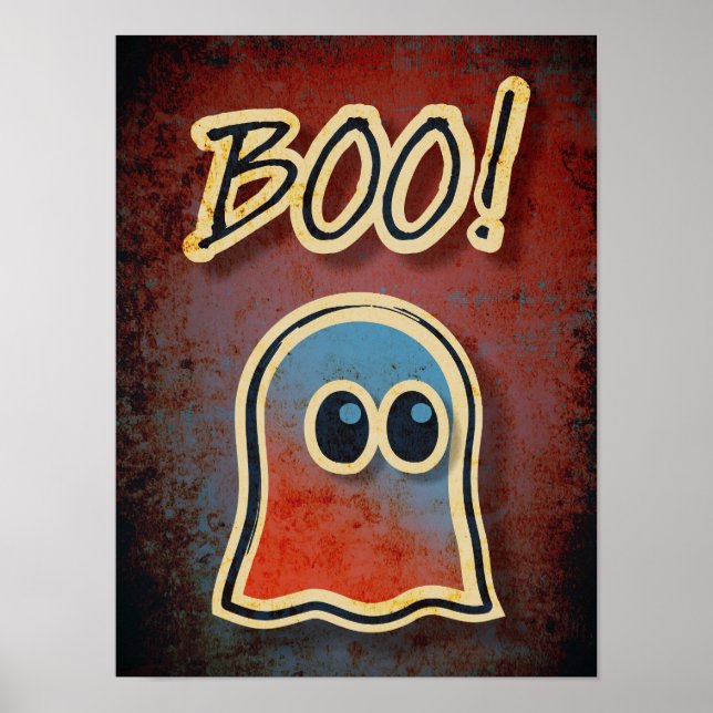 BOO Cute Ghost Poster (Framsidan)