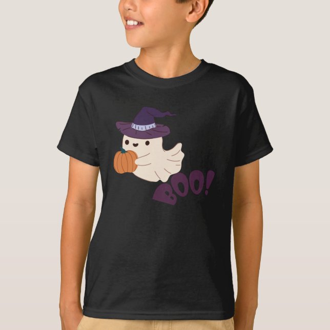 Boo | Cute Ghost T Shirt (Framsida)