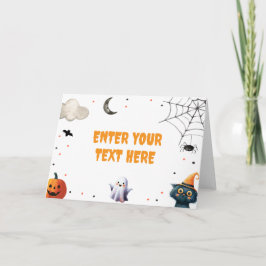Boo Cute Halloween Ghost Food Label Födelsedagsfes Tack Kort