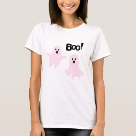 Boo Cute Halloween Rosa Spöken Spooky T Shirt