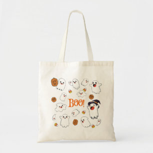 Boo Cute Halloween Spöken Tote Bag Tygkasse