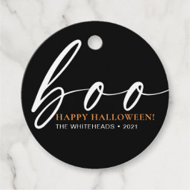 Boo Cute Happy halloween Black Gåvor Etiketter