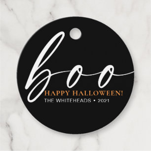 Boo Cute Happy halloween Black Gåvor Etiketter