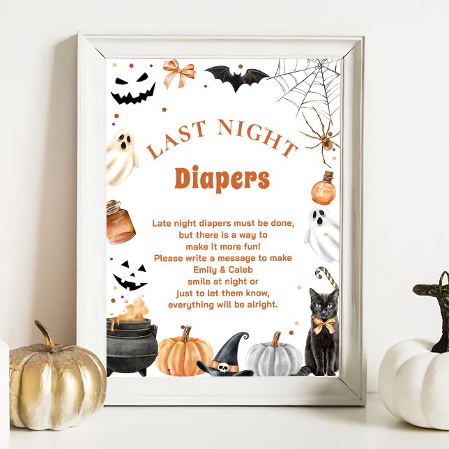 Boo Cute "Late Night Diaper" Baby Shower Game Poster (Skapare uppladdad)