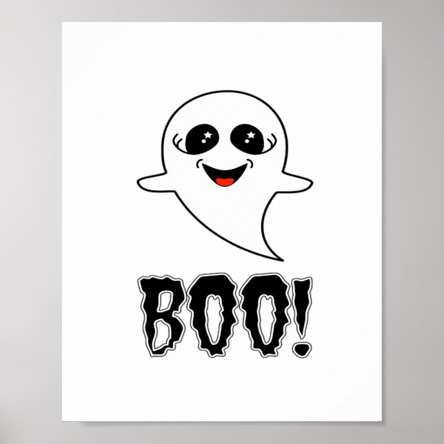 Boo! Cute Little Halloween by Lucas Retro Classic Poster (Framsidan)