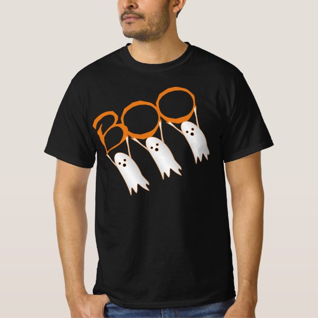 Boo! Cute spökhalloween Tee Shirt (Framsida)