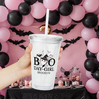 Boo-dagen tjej rosa Halloween födelsedag Take Away Mugg