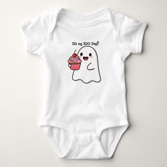 Boo-dags tjej bodysuit t shirt (Framsida)