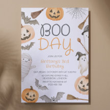 Boo Day Spooky Halloween Birthday