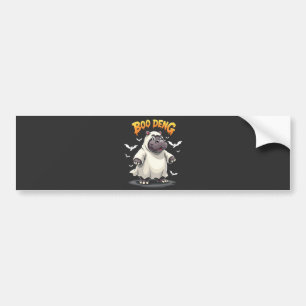 Boo Deng Ghost Baby Pygmy Hippo Moo Deng Halloween Bildekal