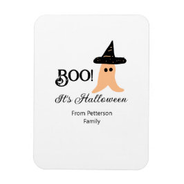 Boo det är Halloween från familjen namn orange spö Magnet