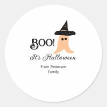 Boo det är Halloween från familjen namn orange spö