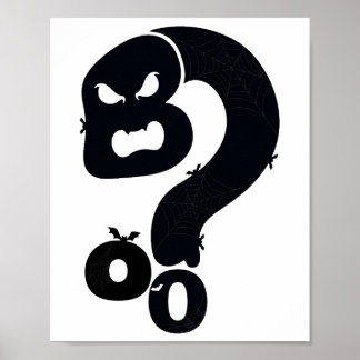 Boo Dödskalle Frågetecken Poster