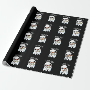 Boo-don Funny Ghost Udon Pun Mörk BG Presentpapper
