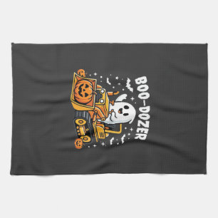 Boo Dozer Halloween Ghost Bulldozer_1 Kökshandduk