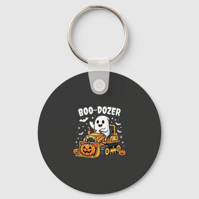 Boo Dozer Halloween Ghost Bulldozer_1 Nyckelring (Framsida)
