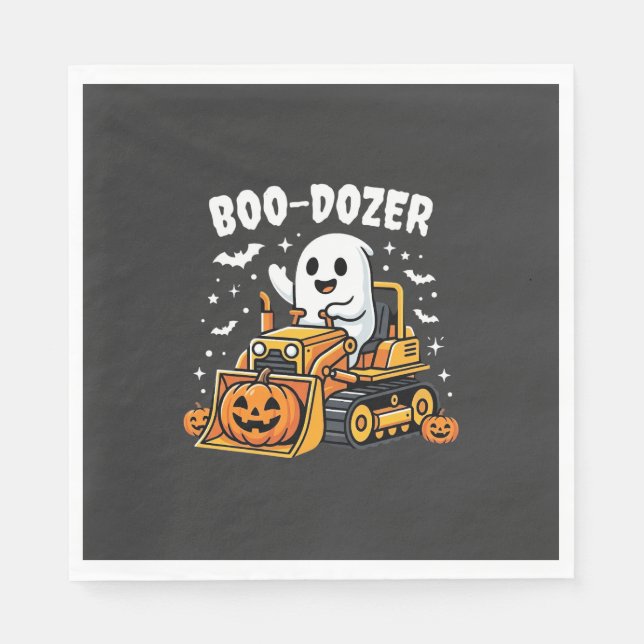 Boo Dozer Halloween Ghost Bulldozer_1 Pappersservett (Framsidan)