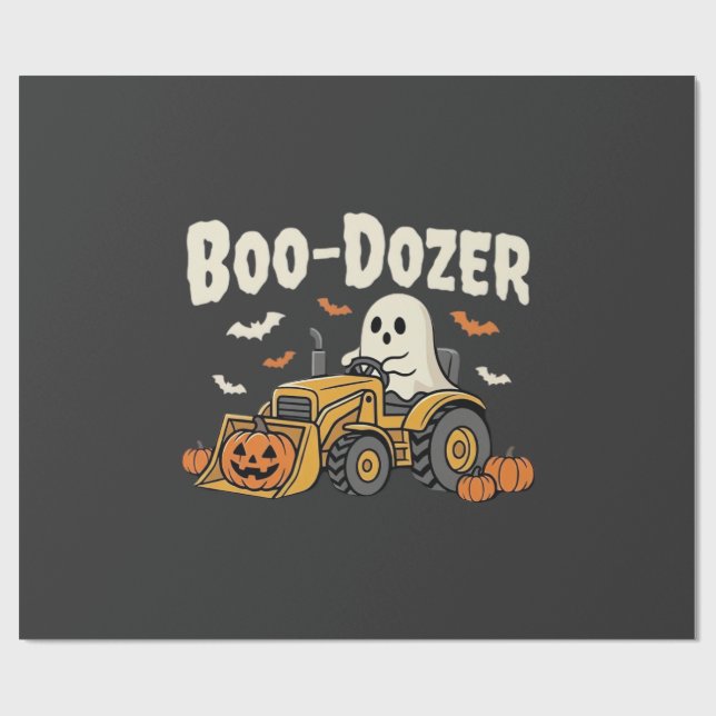 Boo-Dozer Halloween Ghost Bulldozer Design_1 Presentpapper (Platt)