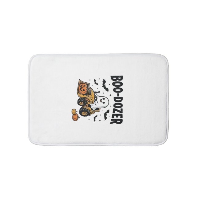 Boo-Dozer Halloween Spök Bulldozer Design_1 Badrumsmatta (Framsidan)