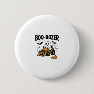 Boo-Dozer Halloween Spök Bulldozer Design_1 Knapp