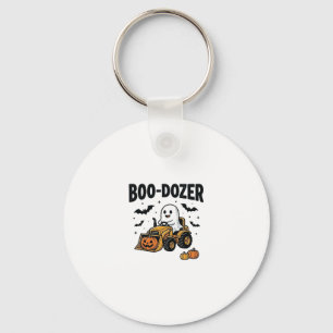 Boo-Dozer Halloween Spök Bulldozer Design_1 Nyckelring