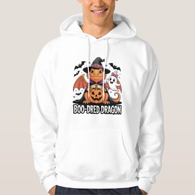 Boo Dred Dragon Halloween Art Hoodie (Framsida)